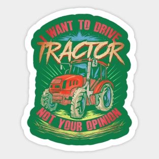 Farmer Drive Tractor Sticker